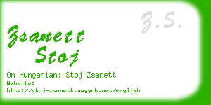 zsanett stoj business card